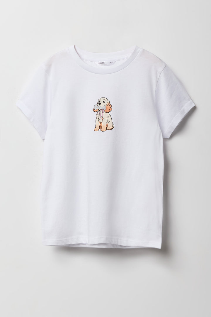 T-shirt à imprimé Doggy & Bone pour filles
