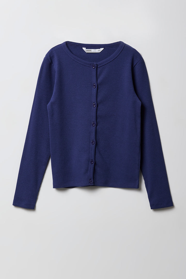 Cardigan côtelé pour filles