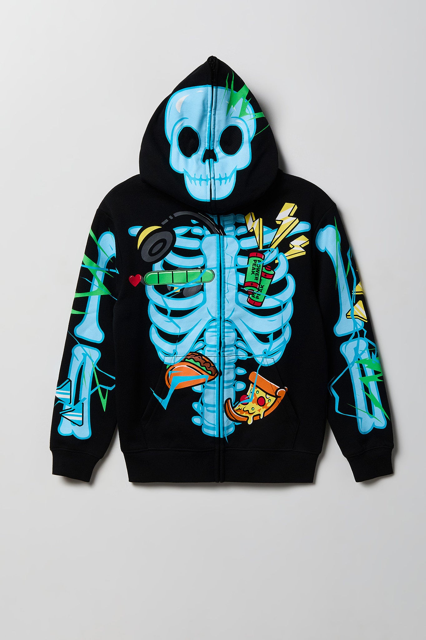 Boys Skeleton Peeper Zip-Up Fleece Hoodie – Urban Planet