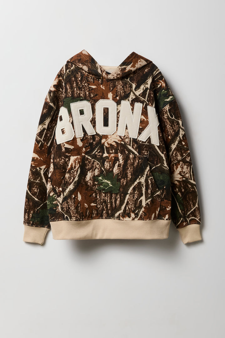 Kids Camo Patch Fleece Hoodie