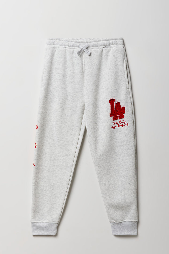 Jogger en molleton à broderie et imprimé LA pour enfants