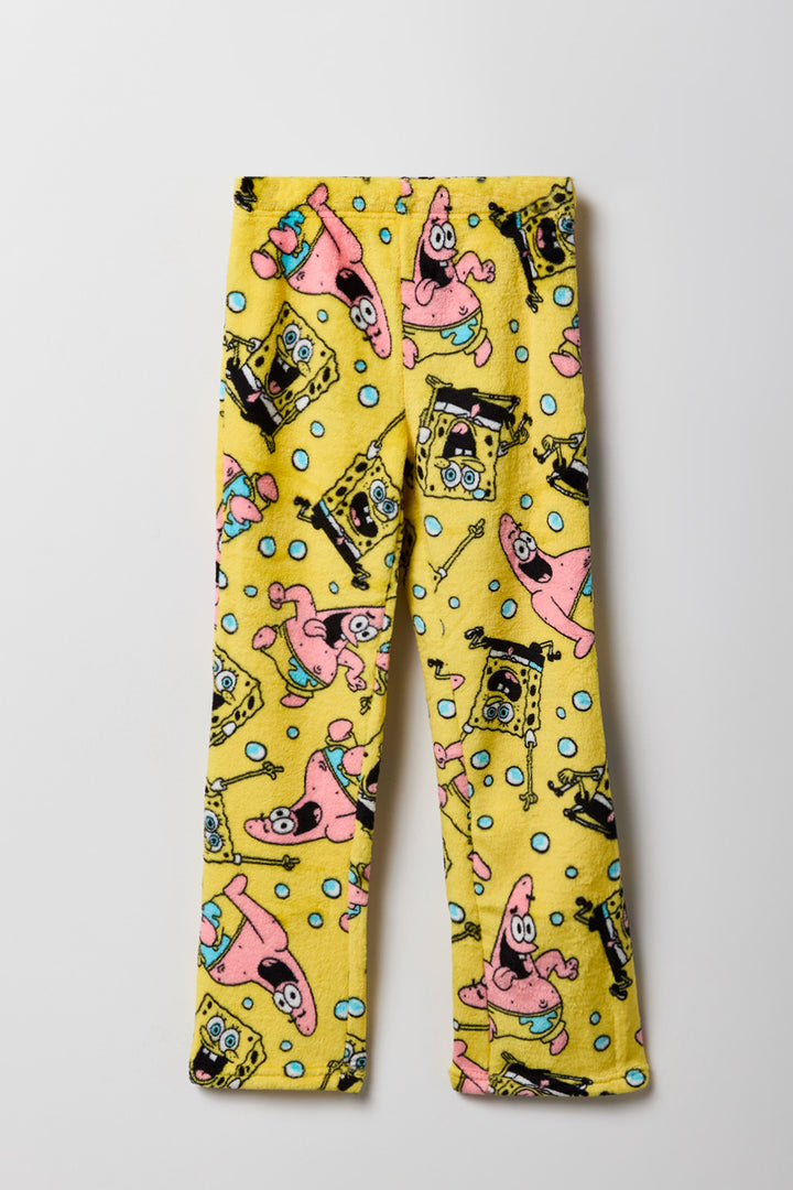 Kids SpongeBob Print Plush Pajama Pant