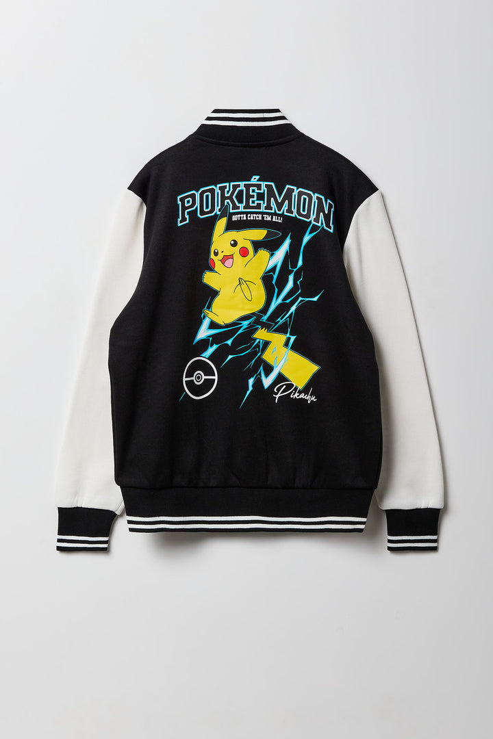 Kids Pokémon Graphic Fleece Varsity Jacket