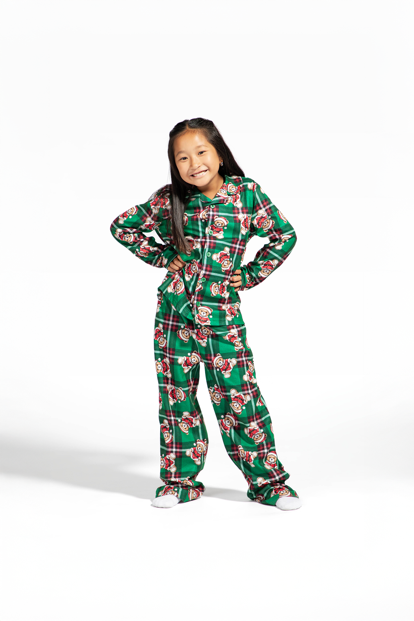 Pyjama Femme En Molleton - Couleur Bleu Vert D'eau - Imprimé Nounours - Neuf Avec étiquettes