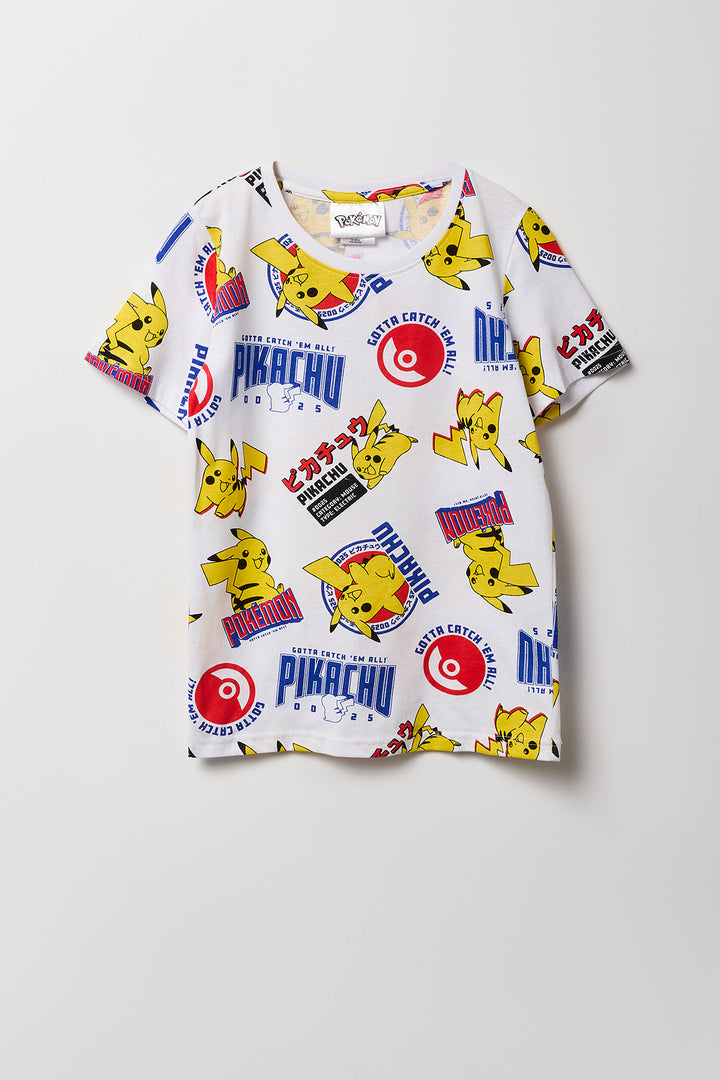 T-shirt à imprimé Pikachu pour enfants