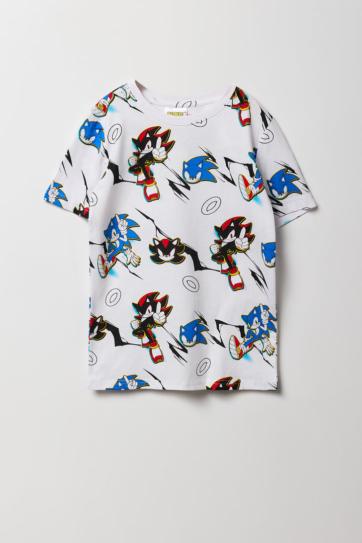 T-shirt à imprimé Sonic & Shadow pour enfants