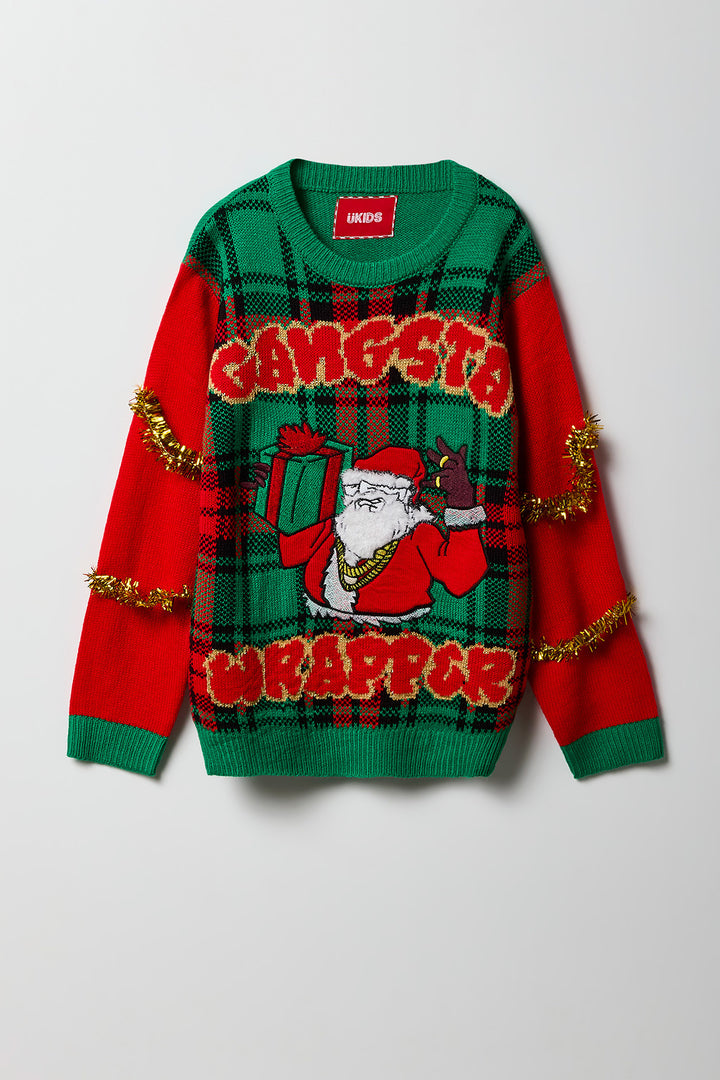 Kids Gangsta Santa Ugly Christmas Sweater