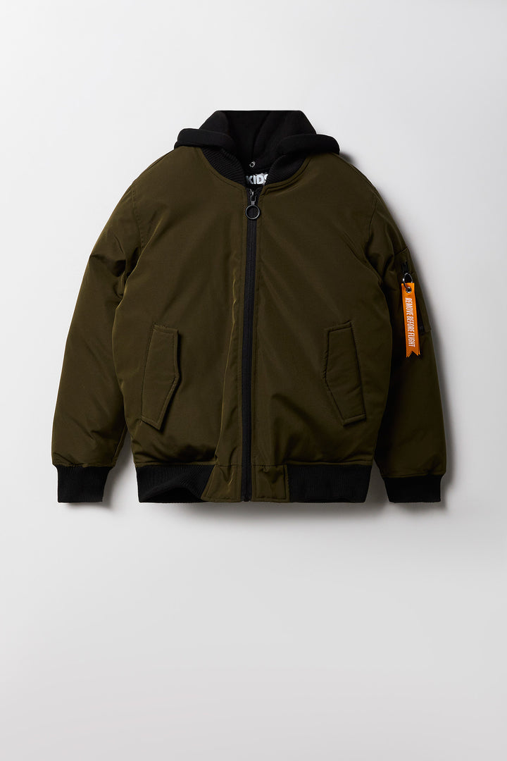 Boys Hooded Flight Jacket