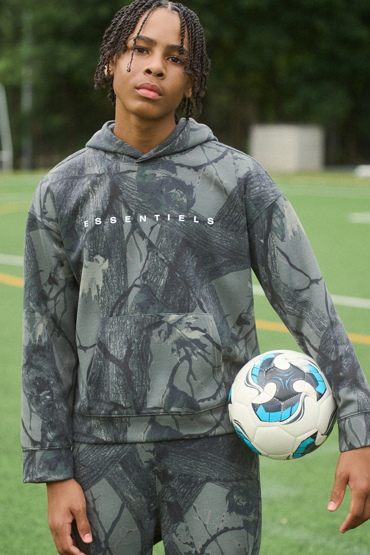 Boys Active Essentiels Graphic Fleece Hoodie