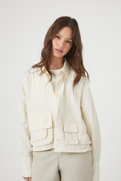 Multi Pocket Button-Up Top