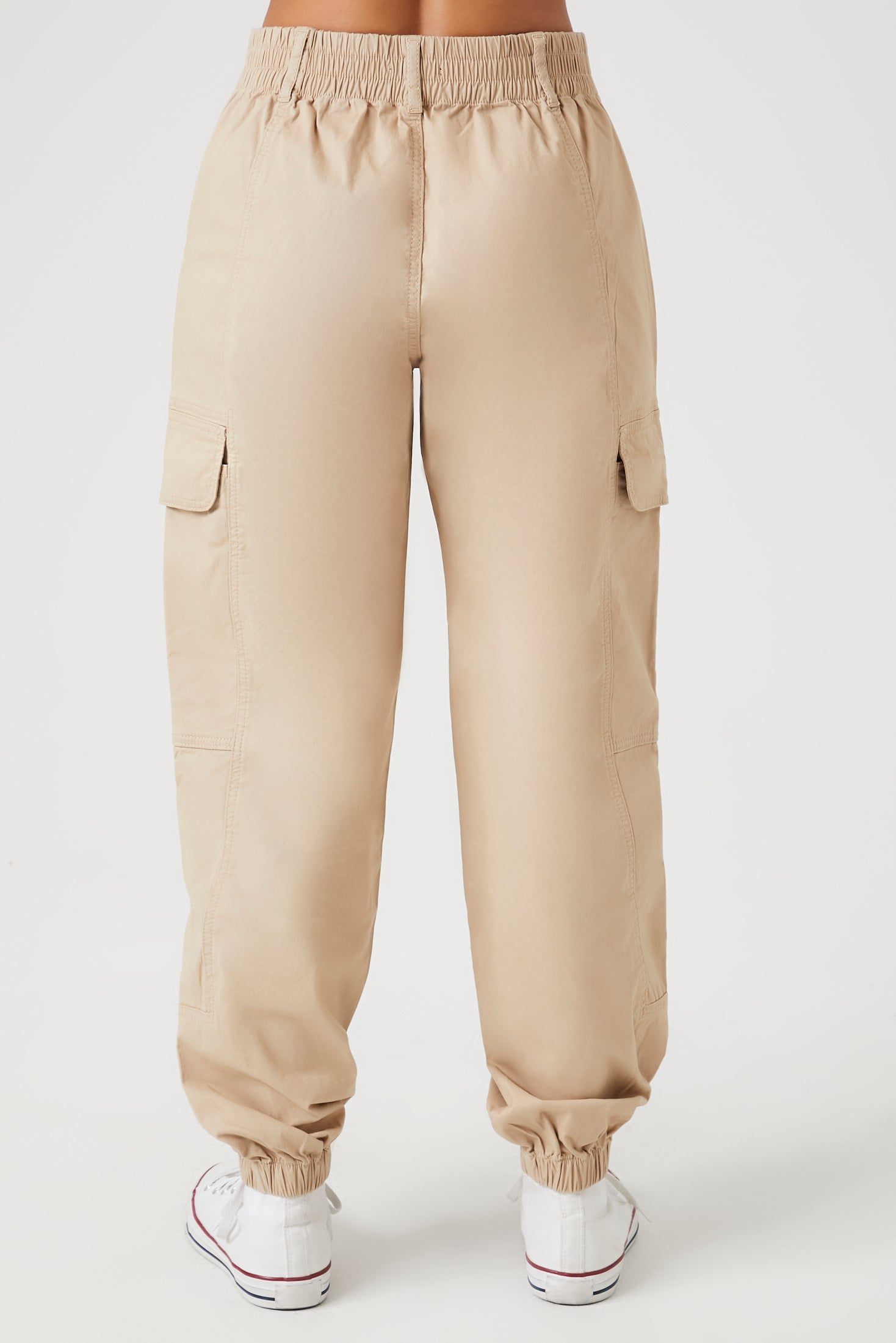 Poplin High Rise Cargo Jogger