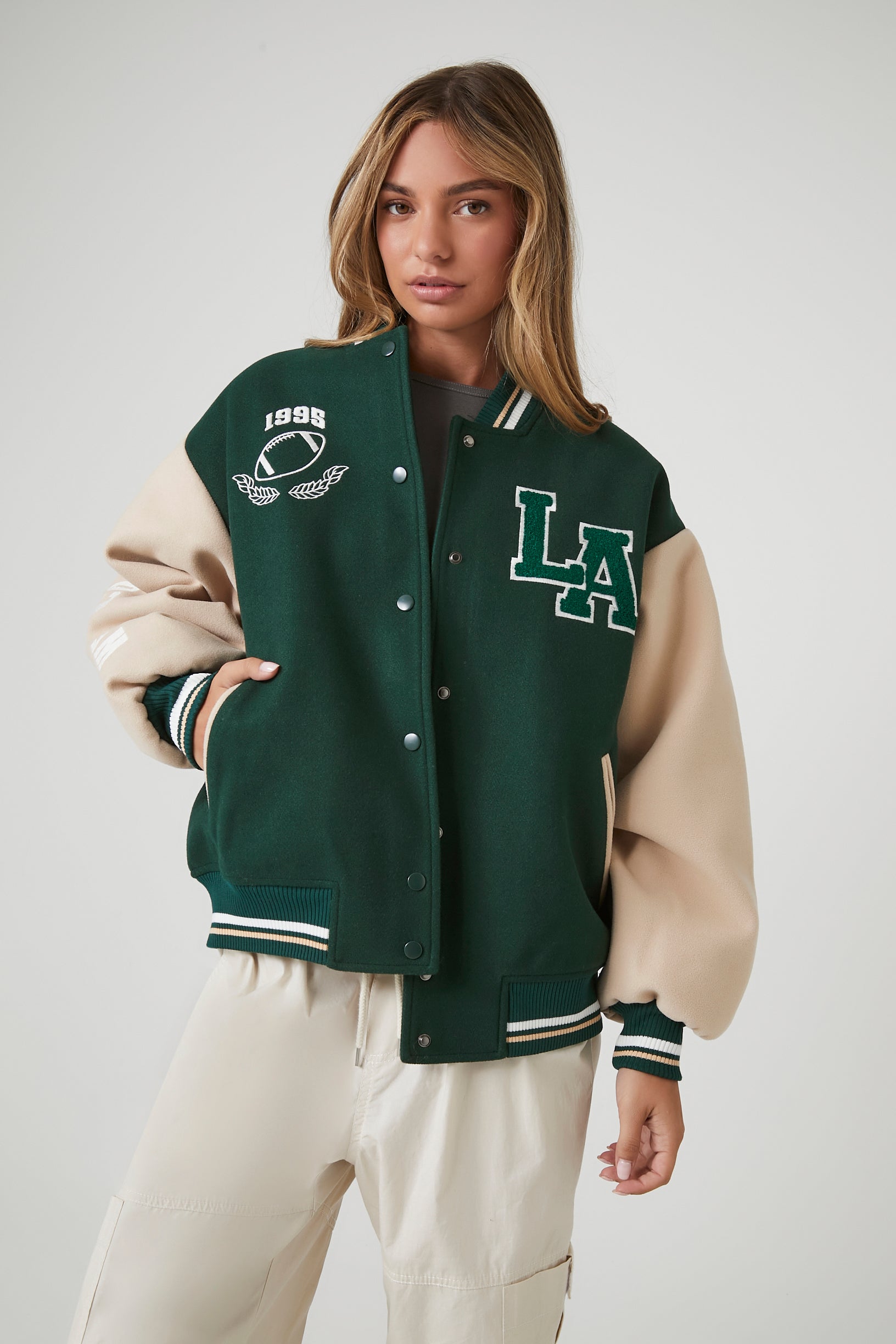 A Embroidered Varsity Jacket – Urban Planet