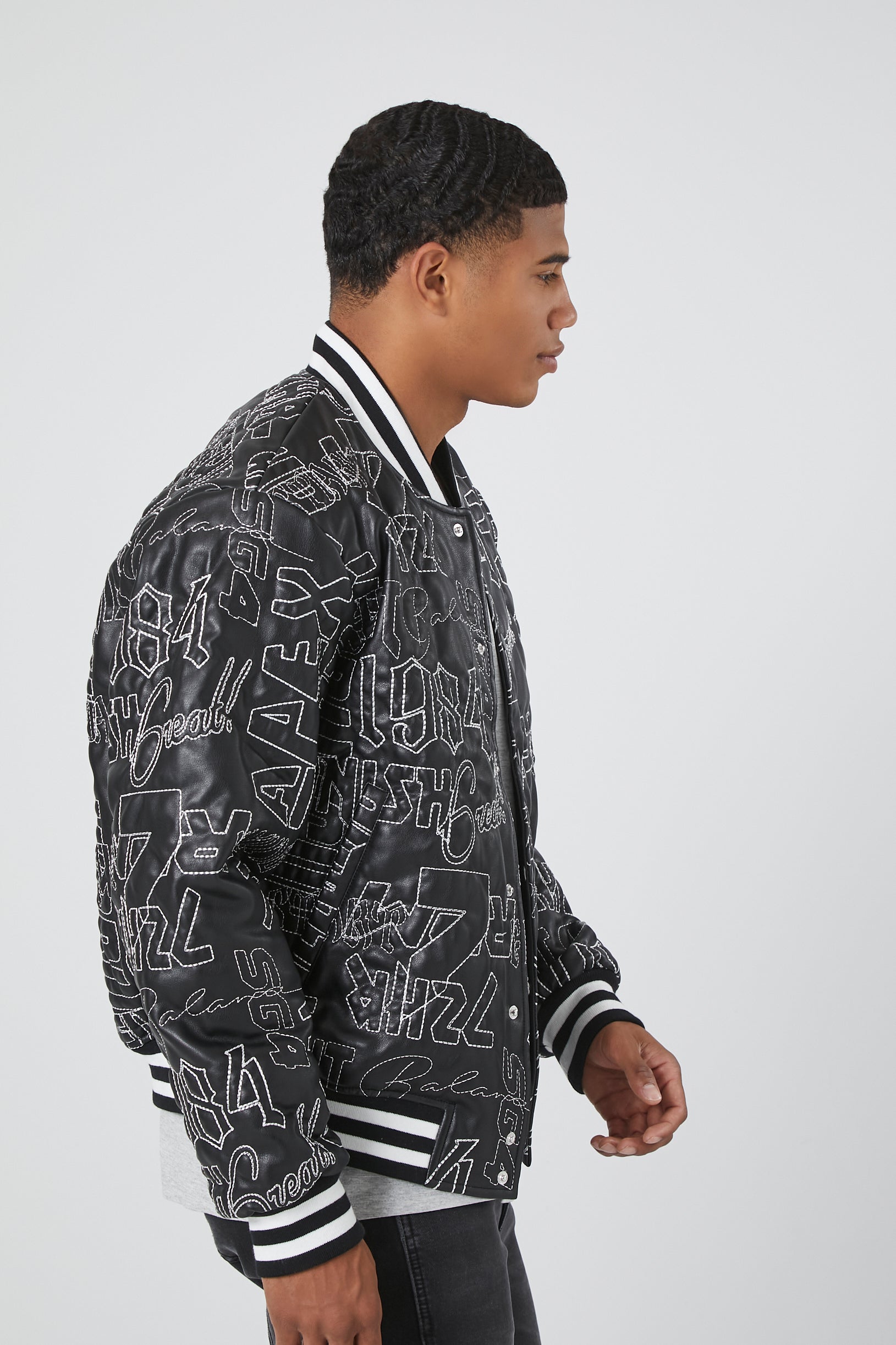 A Embroidered Varsity Jacket – Urban Planet