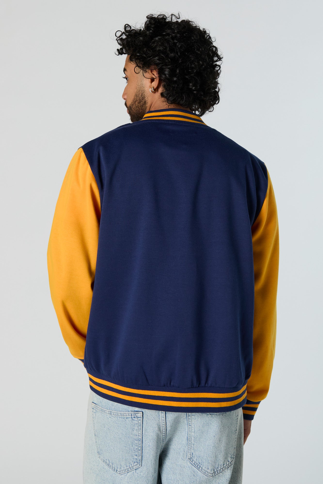 M Chenille Embroidered Varsity Jacket – Urban Planet