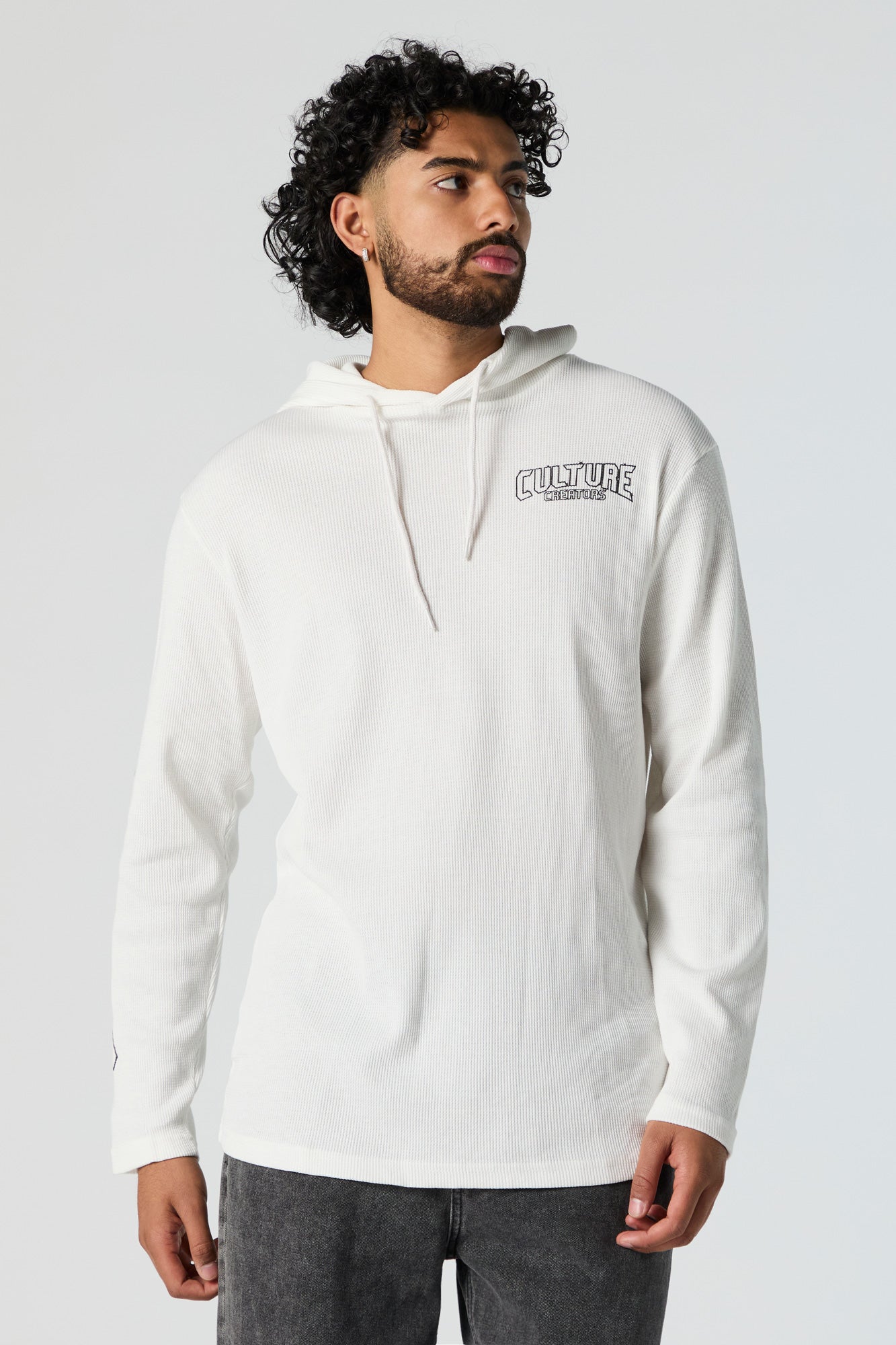 Ribbed Culture Graphic Hoodie