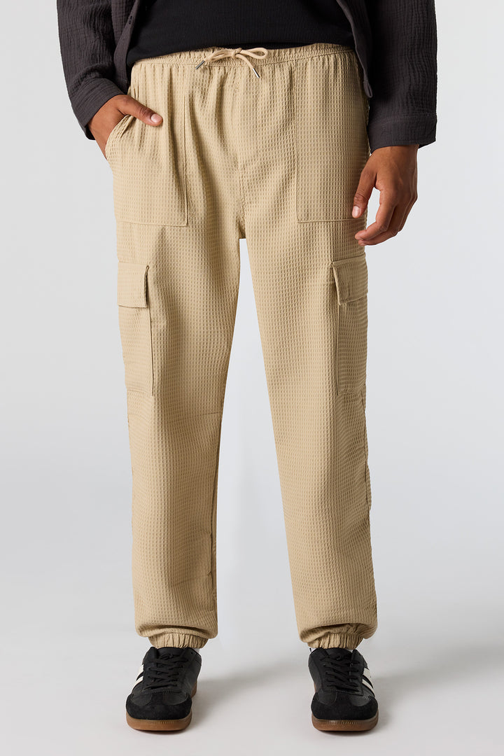 Waffle Knit Cargo Jogger