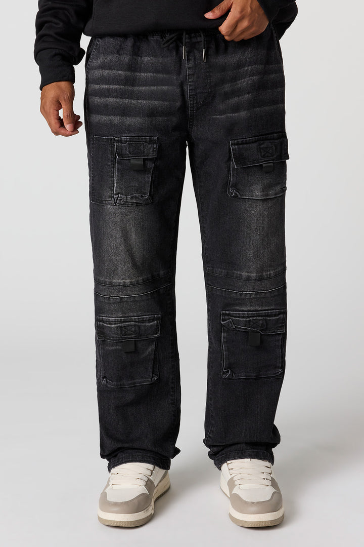 Denim Straight Cargo Jogger