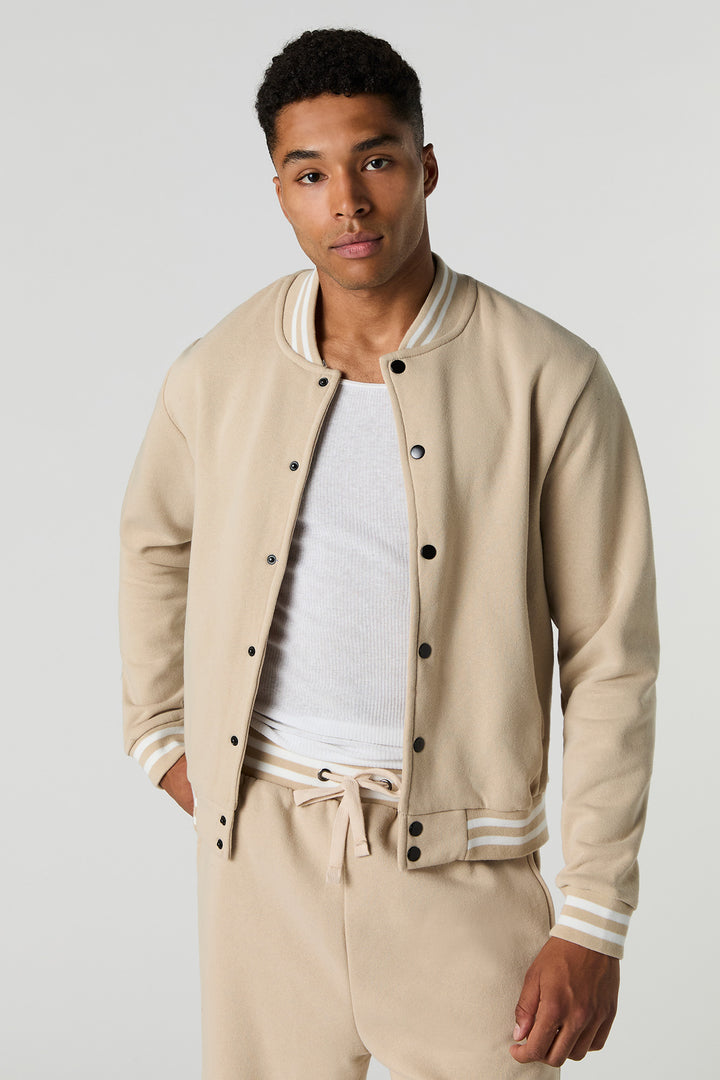 Blouson de style universitaire en molleton