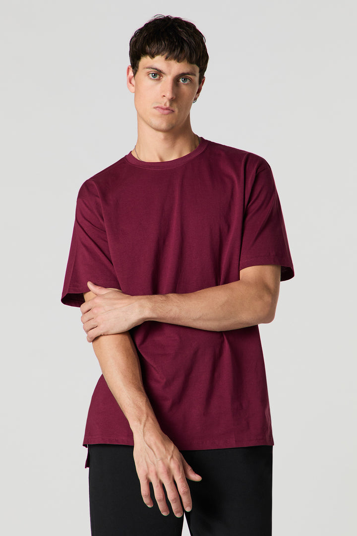 High-Low Crewneck T-Shirt
