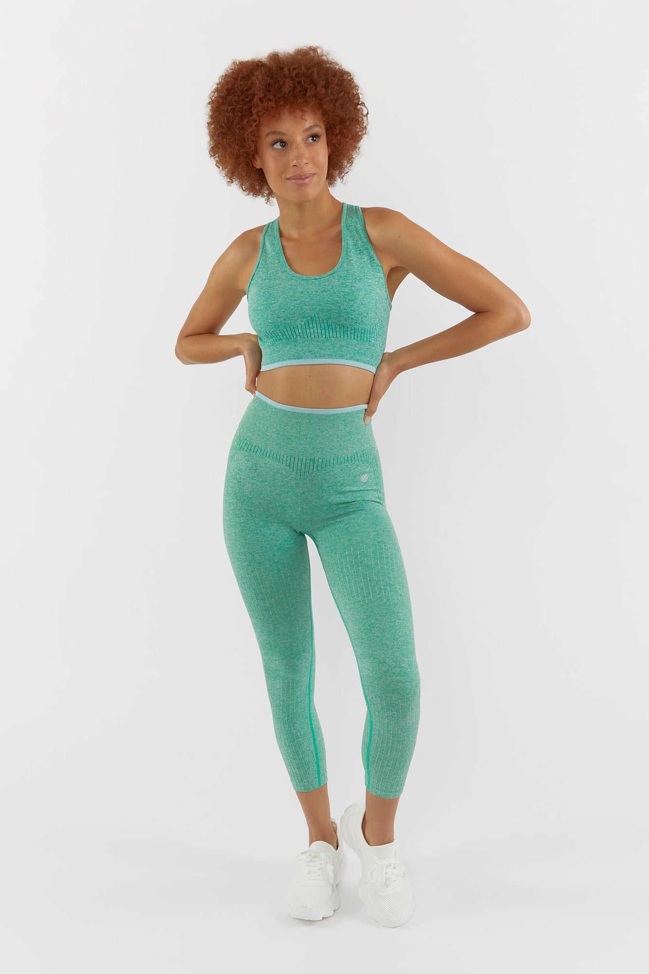 Factory Directly Sale Light Green Seamless Contour Leggings with