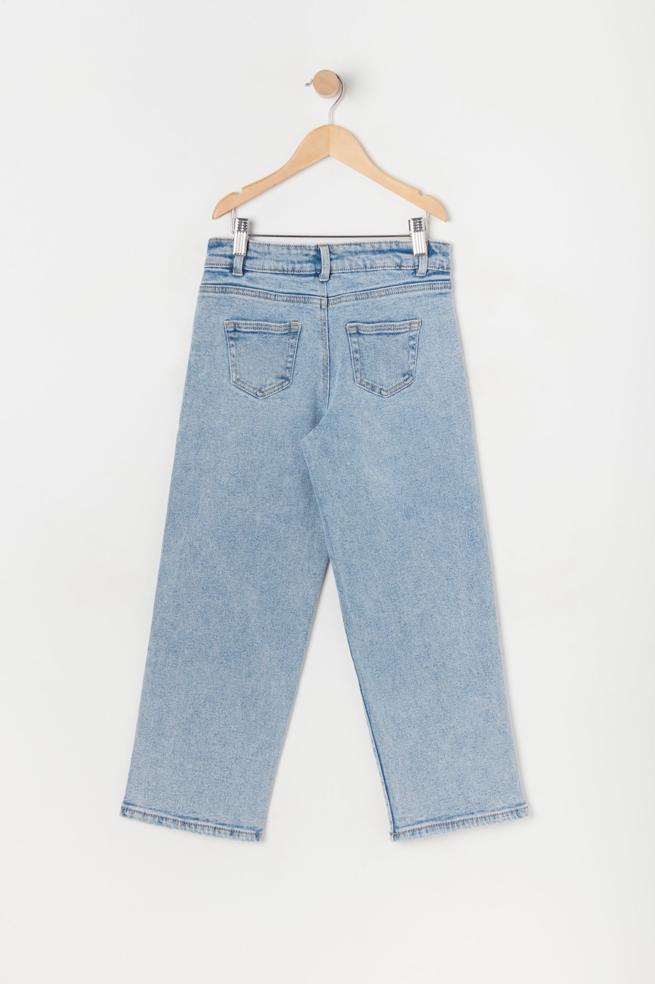 Girls Osaka High-Rise Light Wash Wide Leg Jean