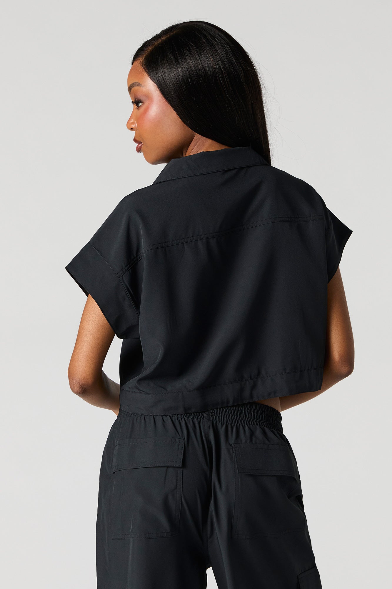 Flowy Utility Front Pocket Top