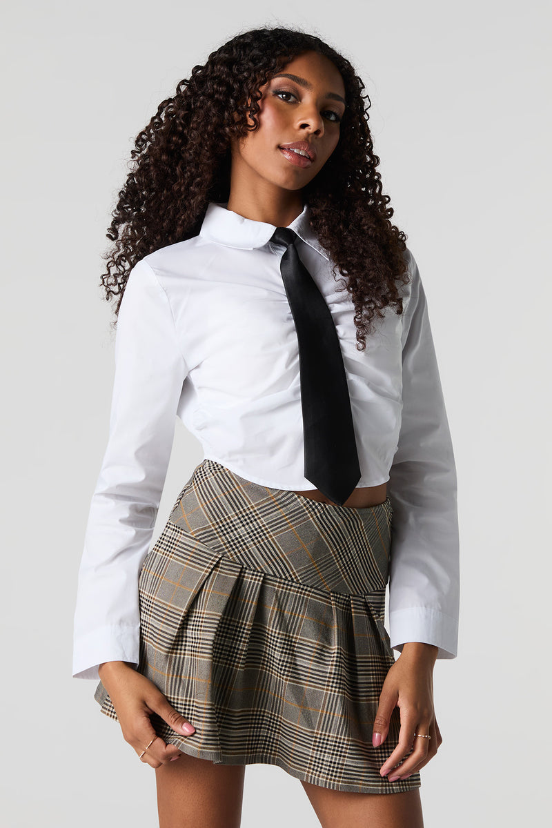 Haut boutonné cintré avec attache