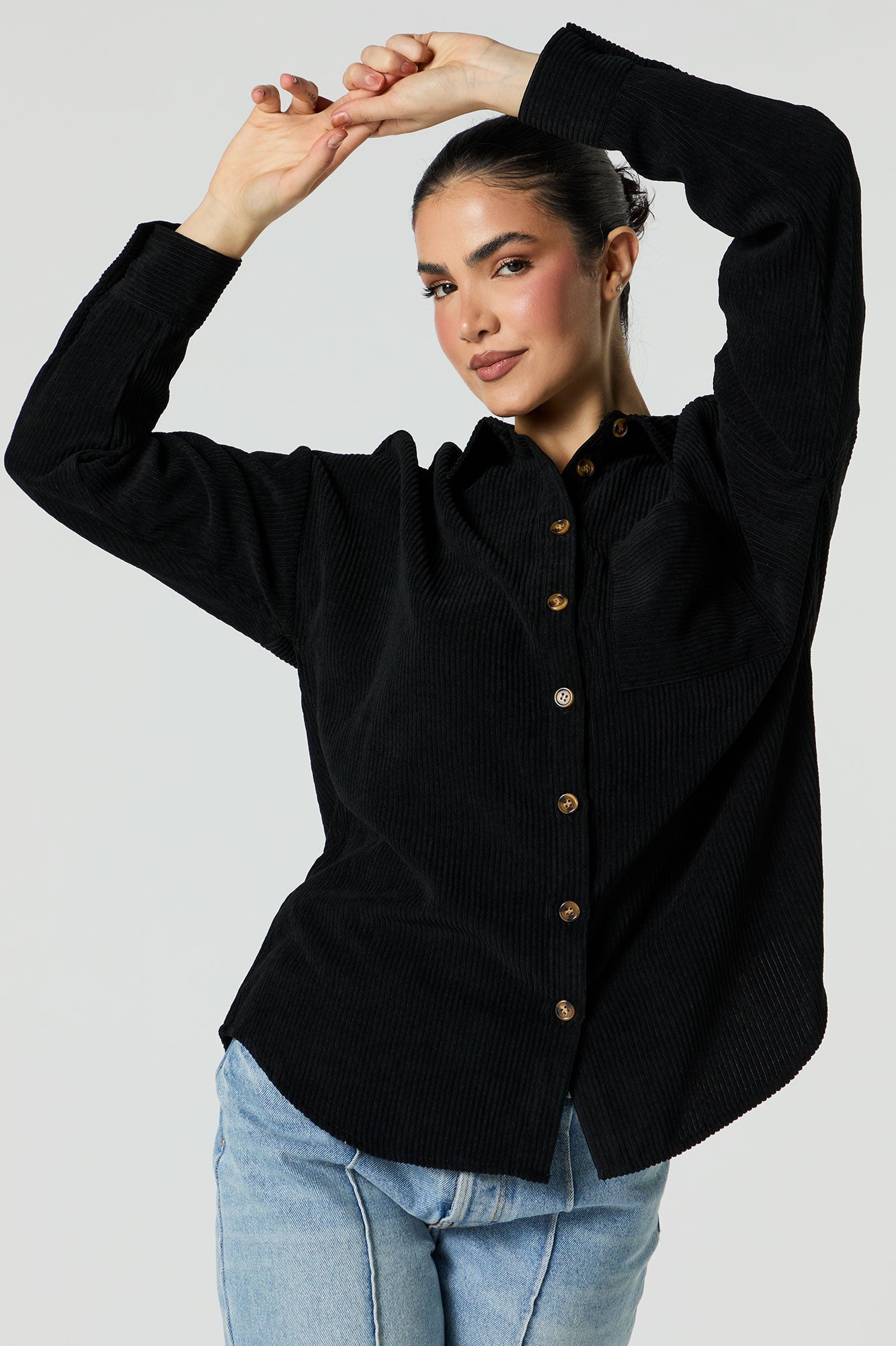 Corduroy Button-Up Top
