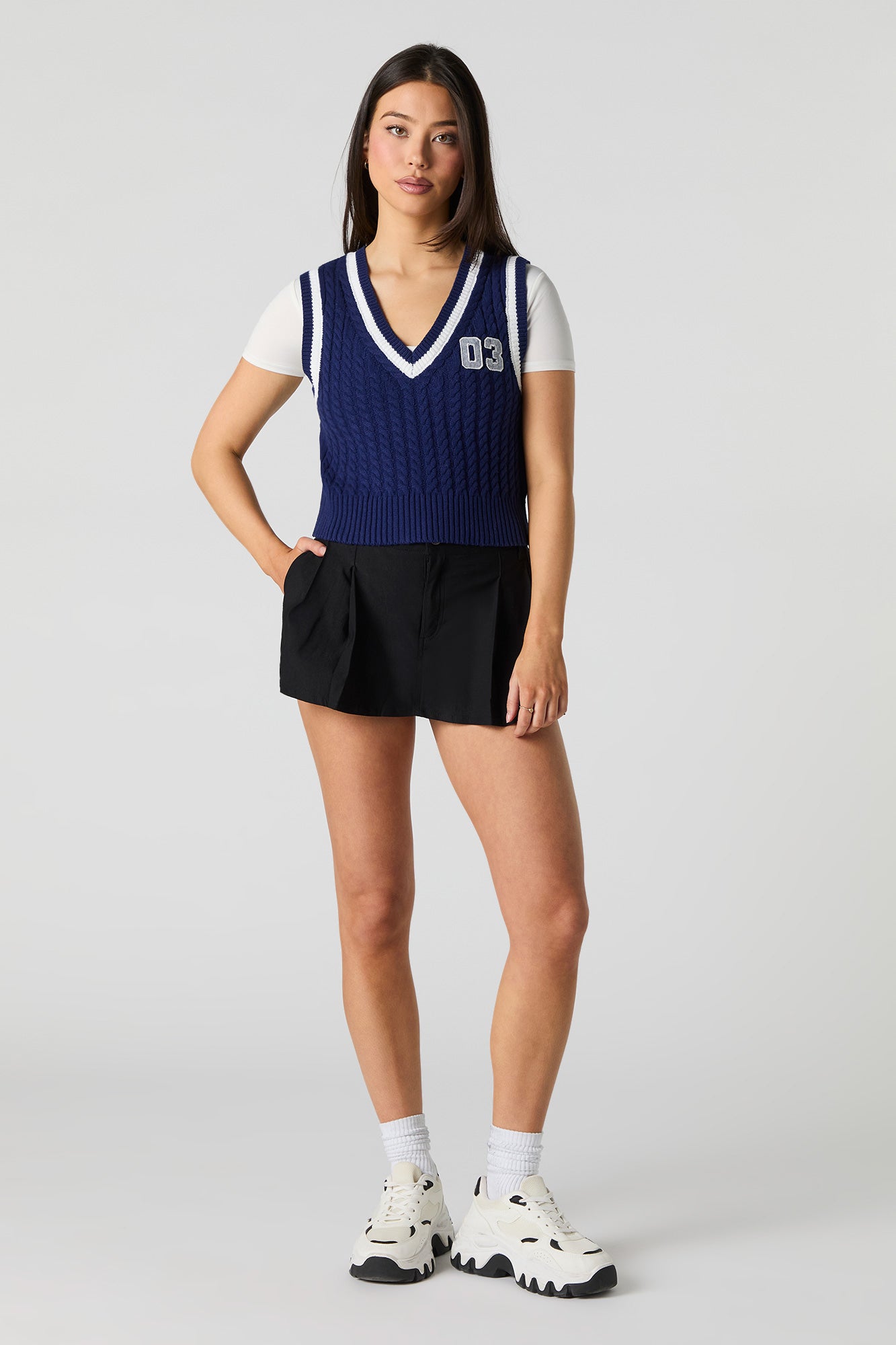 トップス UNIFORM EXPERIMENT COTTON CABL KNIT VEST Cable Knit Sweater Vest – Urban Planet