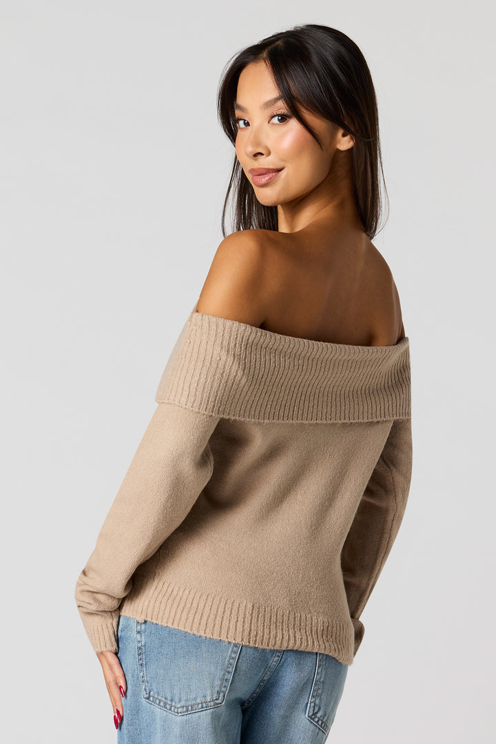 Mossy Off Shoulder Sweater – Urban Planet