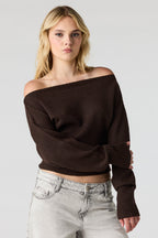 Mossy Knit Boatneck Sweater