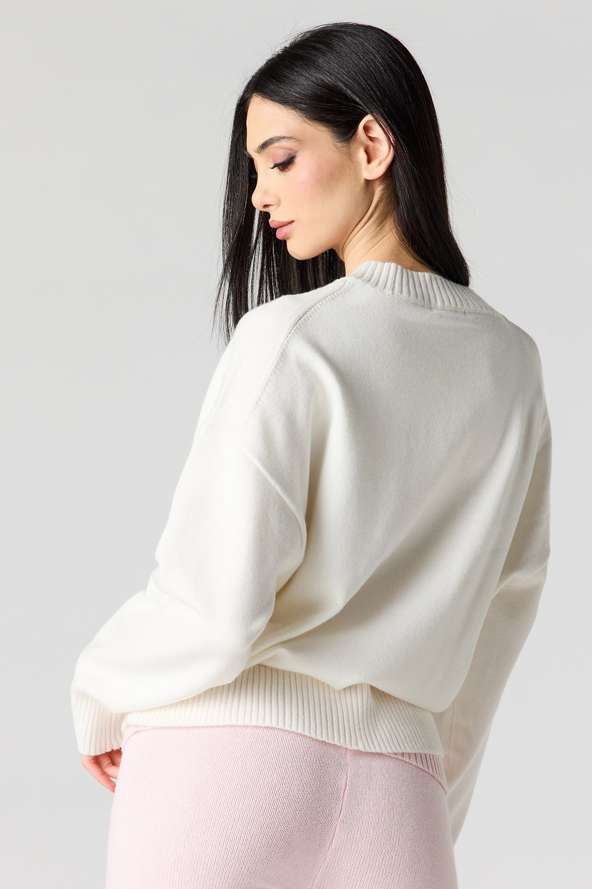 Alt View 2. Crewneck Sweater - Cream