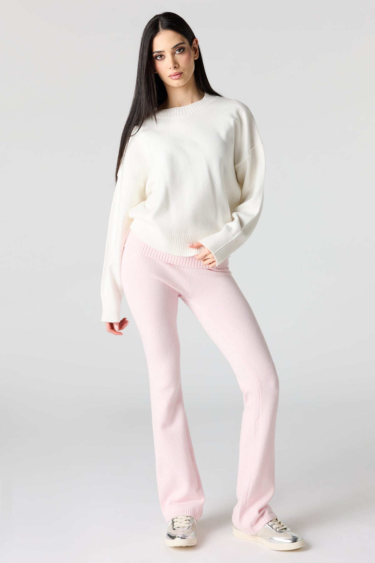 Alt View 3. Crewneck Sweater - Cream