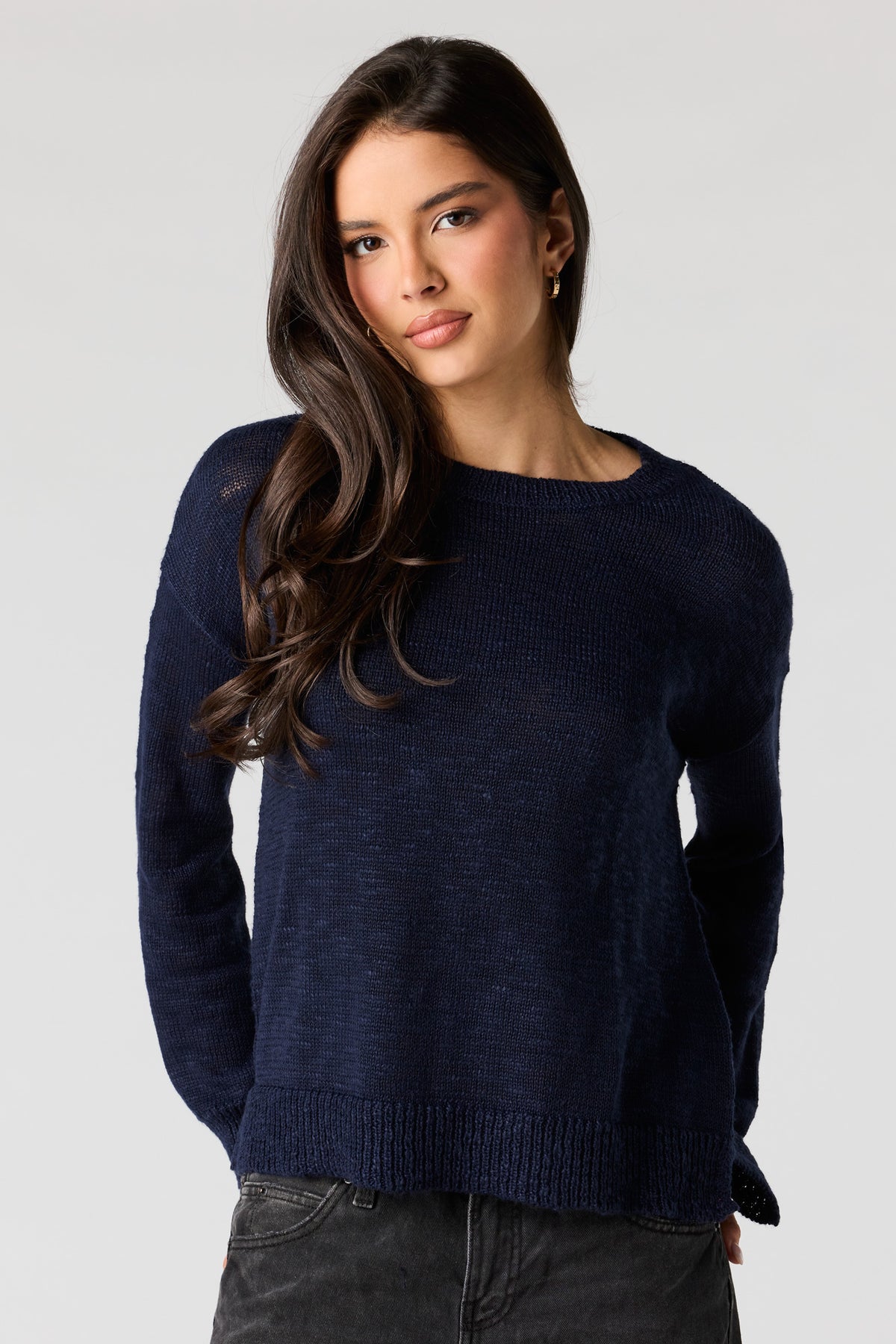 Loose Fit Sweater - Navy