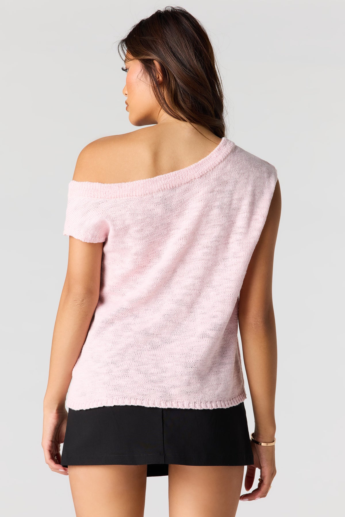 Alt View 2. Off Shoulder Knit Top - Light Pink