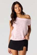 Off Shoulder Knit Top