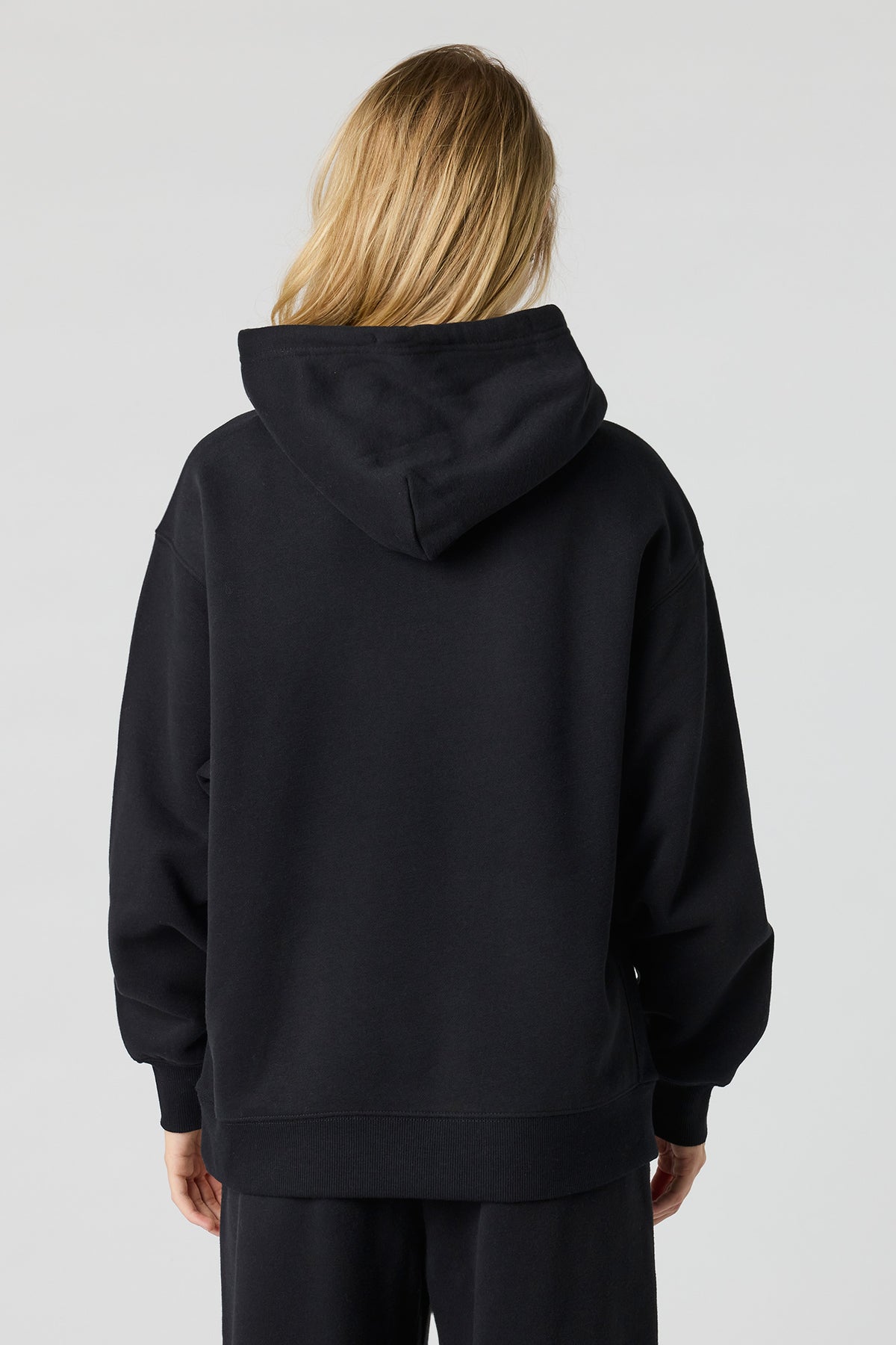 Alt View 2. Premium Fleece Boyfriend Hoodie - Black