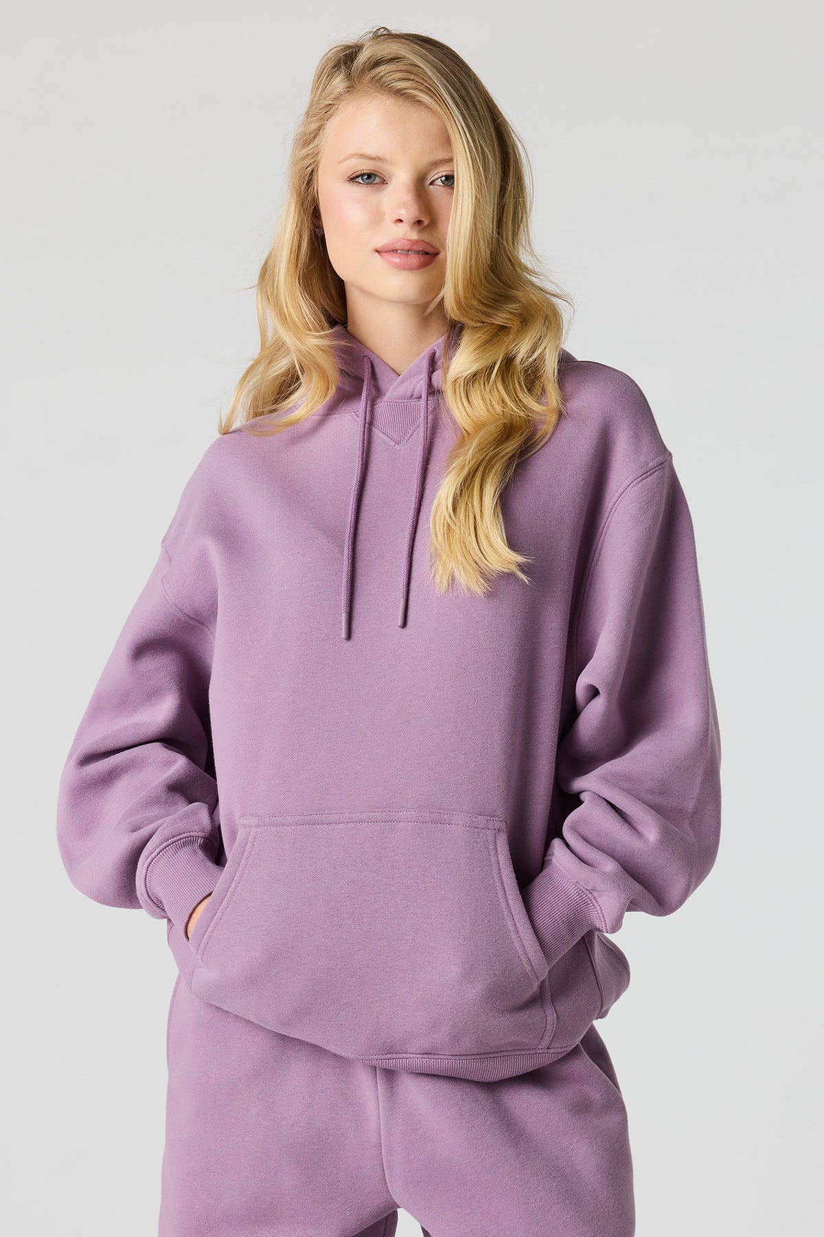 Premium Fleece Boyfriend Hoodie - Purple