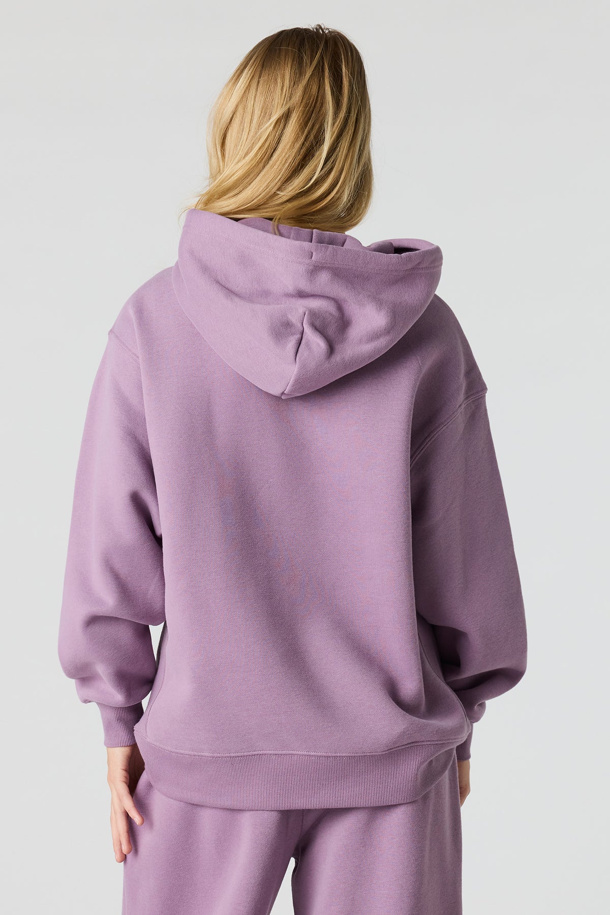 Alt View 2. Premium Fleece Boyfriend Hoodie - Purple