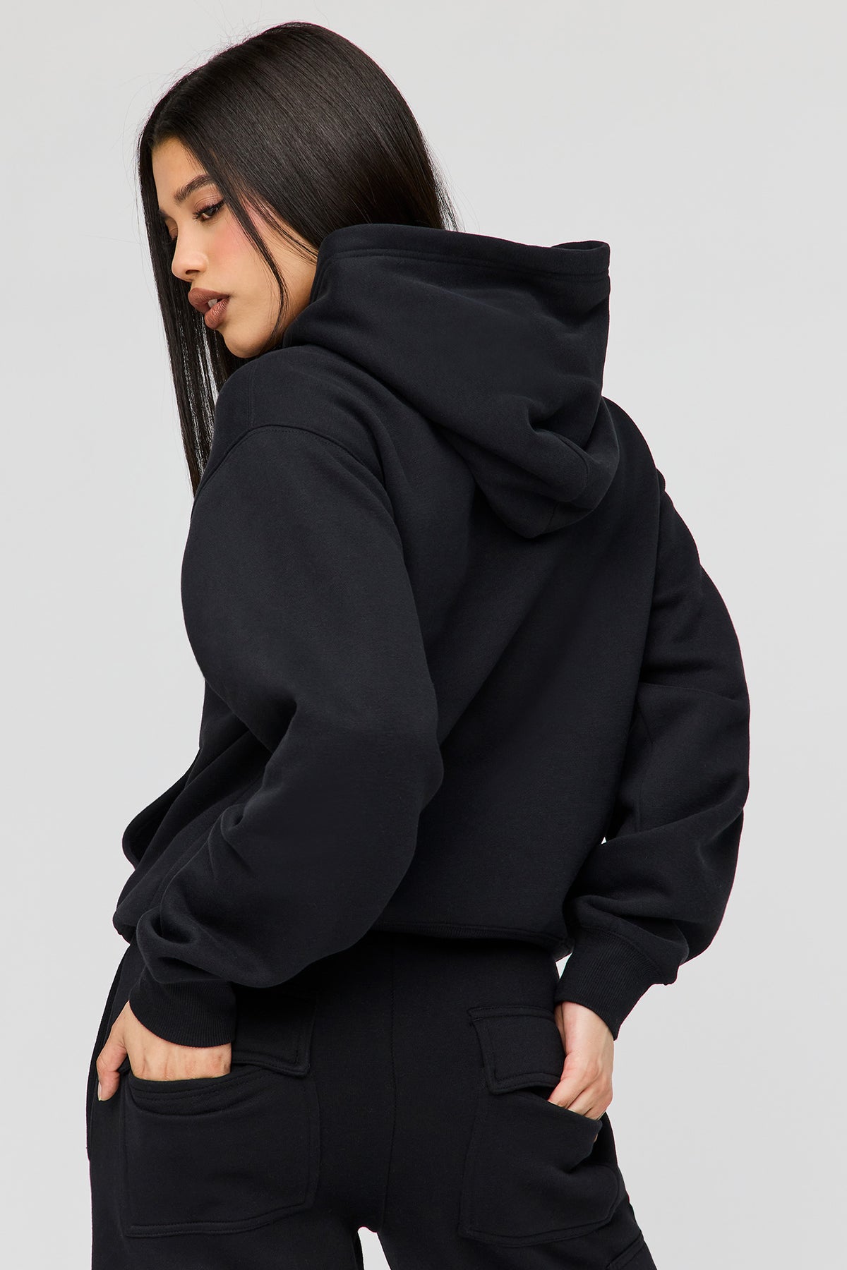 Alt View 2. Premium Fleece Classic Hoodie - Black