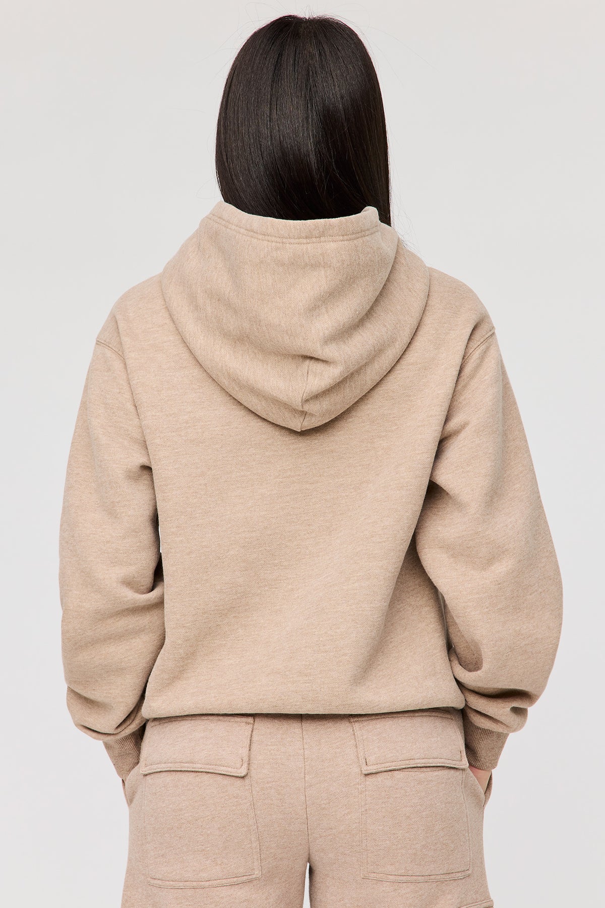 Alt View 2. Premium Fleece Classic Hoodie - Light Brown