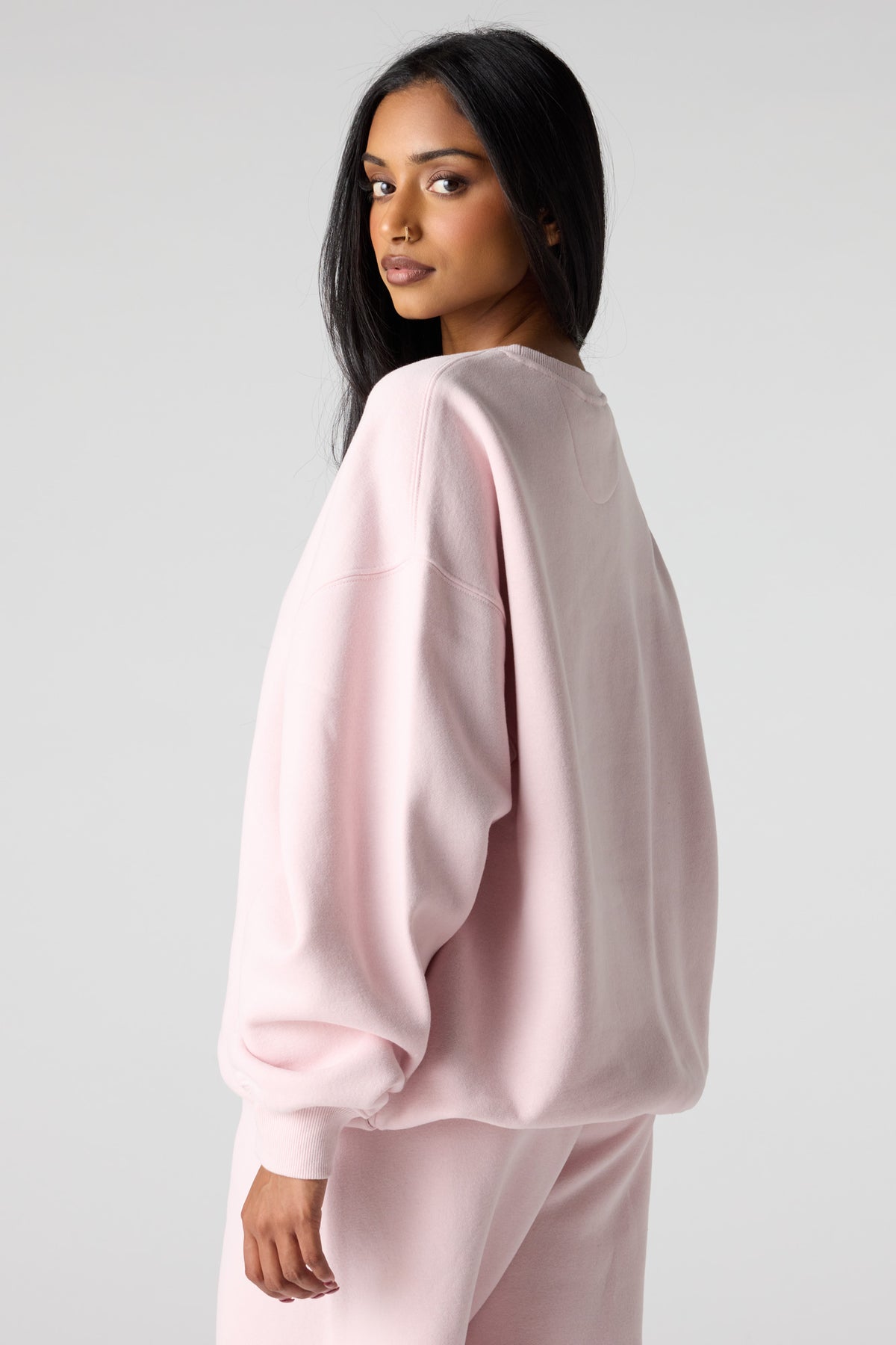 Alt View 2. Premium Fleece Grande Sweatshirt - Pink
