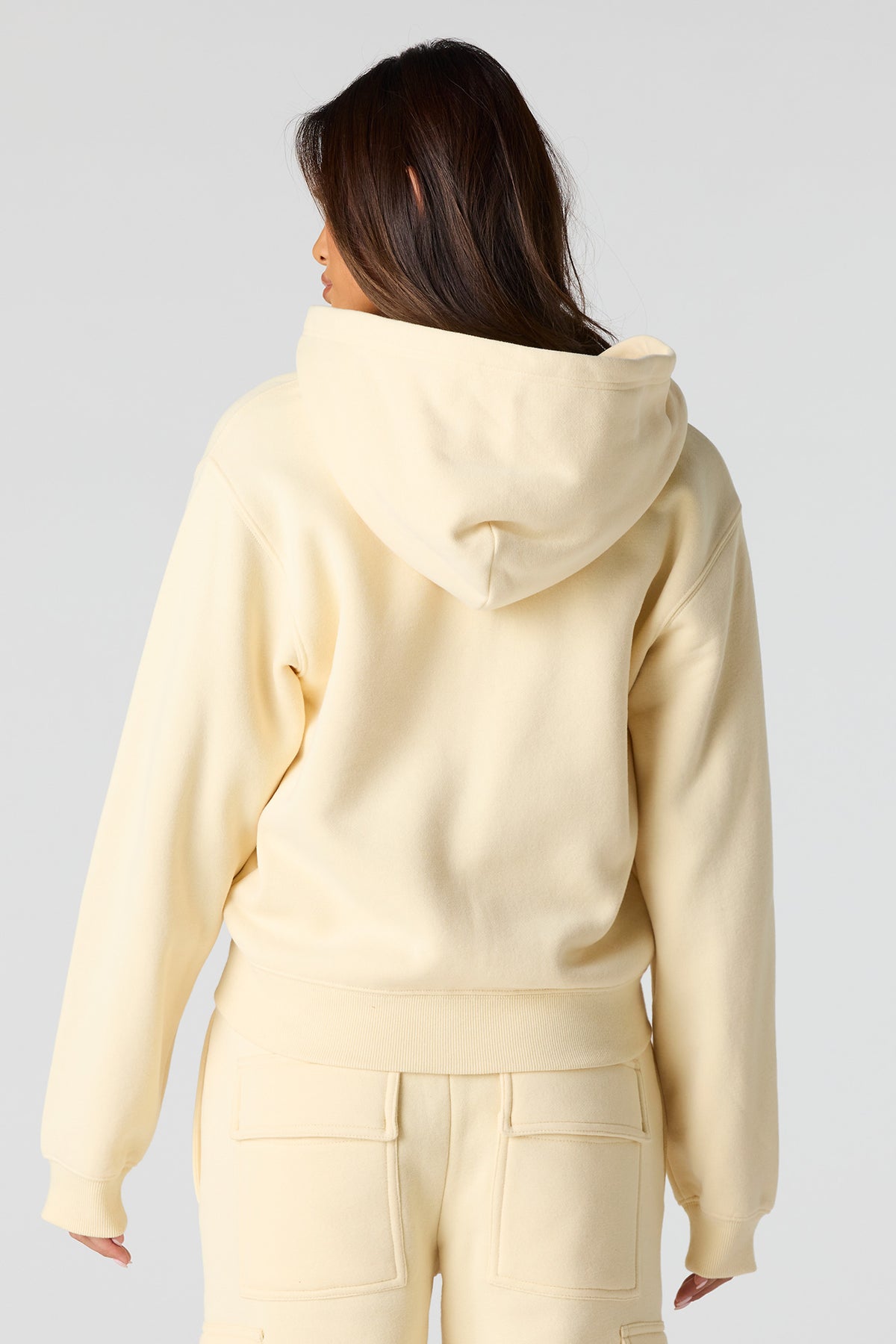 Alt View 2. Premium Fleece Classic Zip-Up Hoodie - Yellow