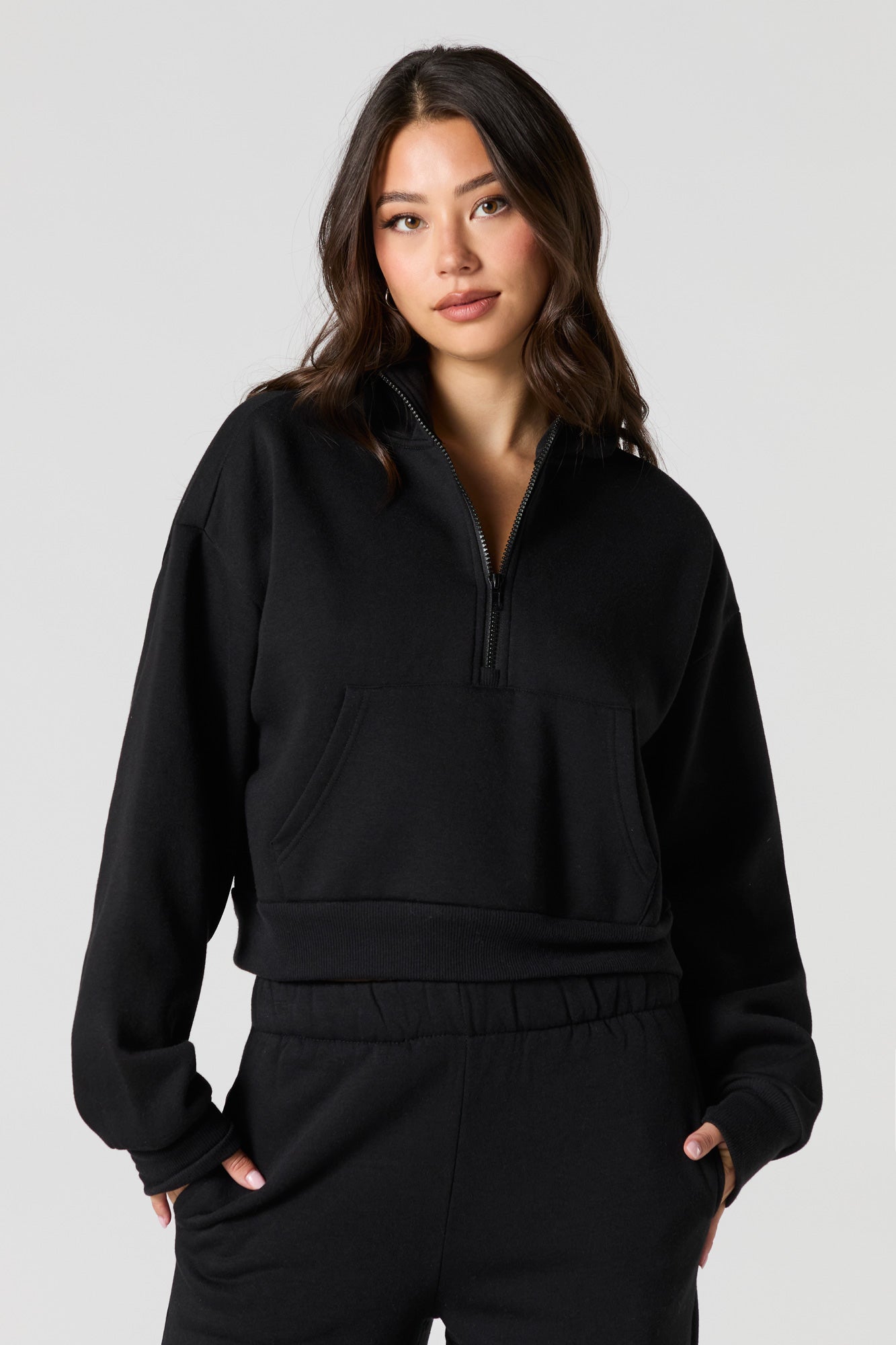 Fleece Half Zip Hoodie