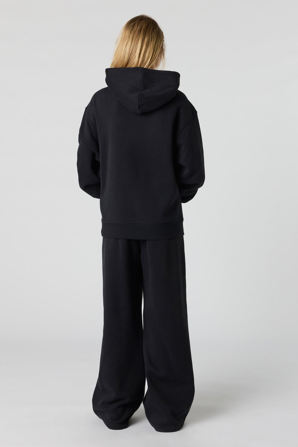 Alt View 3. Premium Fleece Grande Wide Leg Sweatpant - Black