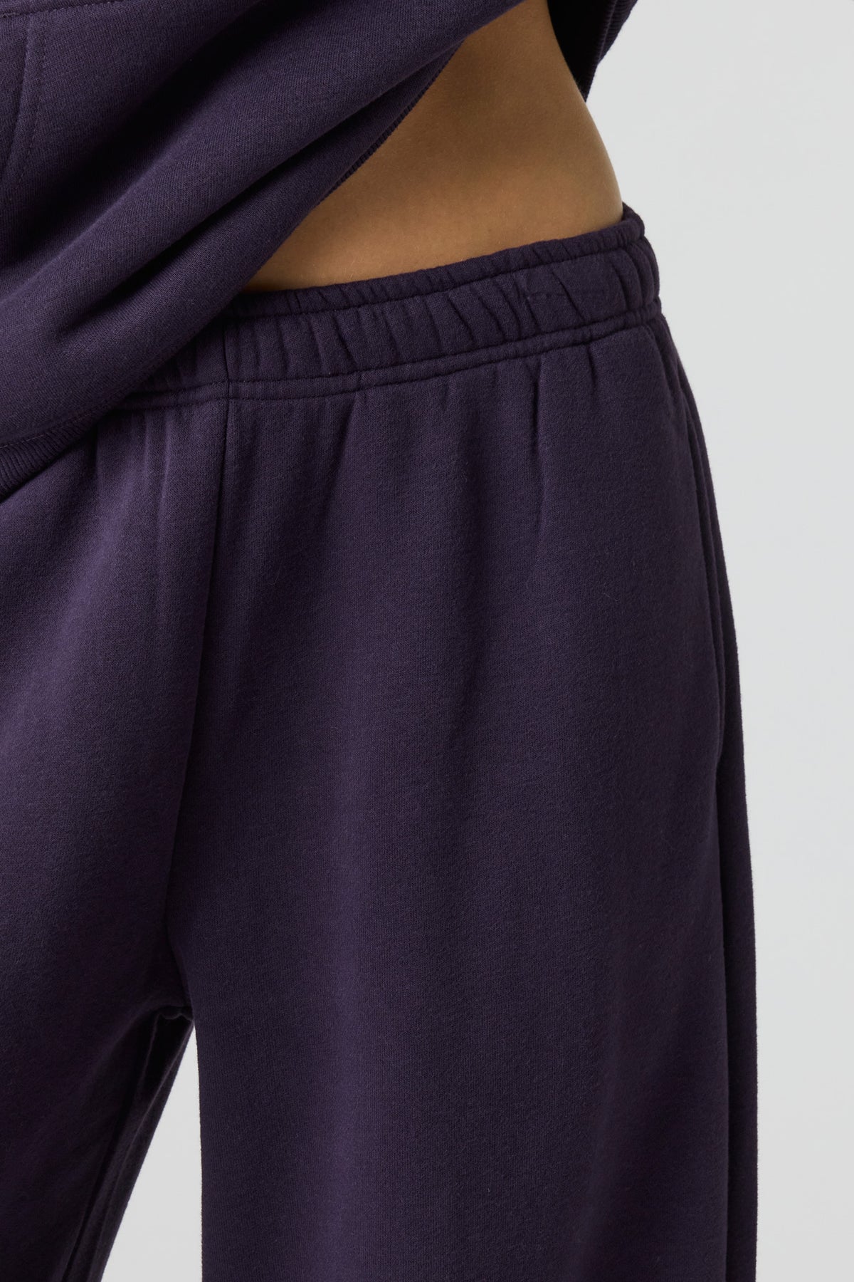 Alt View 4. Premium Fleece Grande Wide Leg Sweatpant - Plum