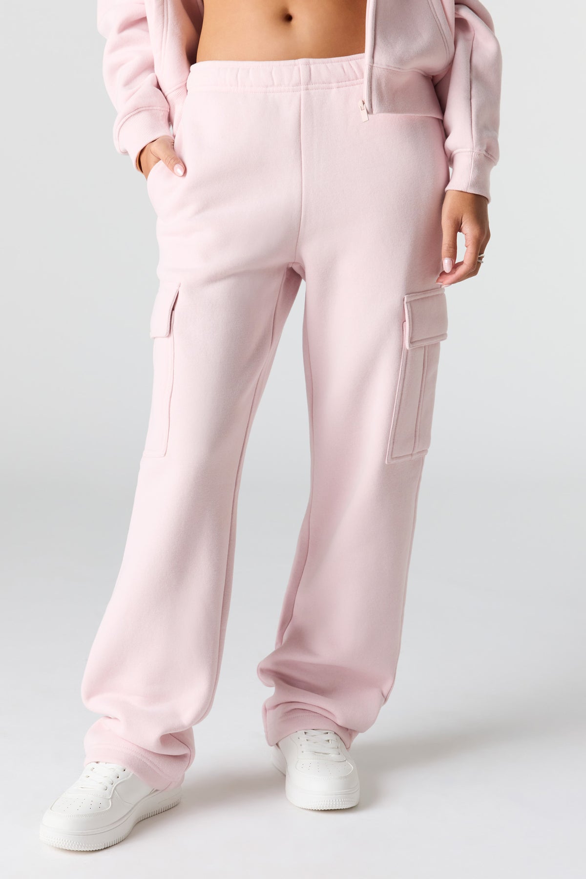 Alt View 2. Premium Fleece Grande Cargo Sweatpant - Pink
