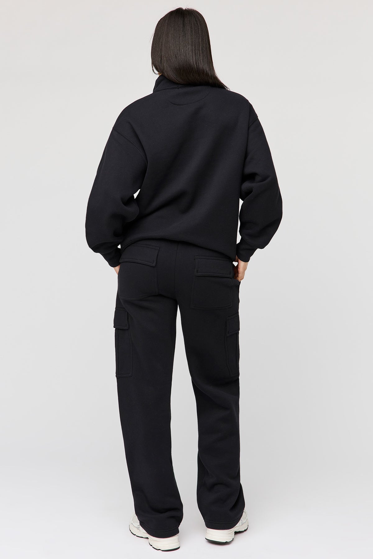 Alt View 3. Premium Fleece Grande Cargo Sweatpant - Black