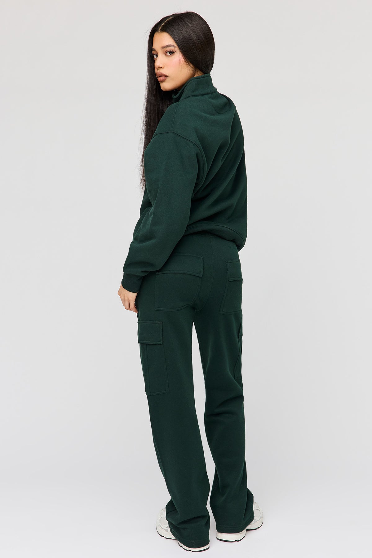 Alt View 3. Premium Fleece Grande Cargo Sweatpant - Green