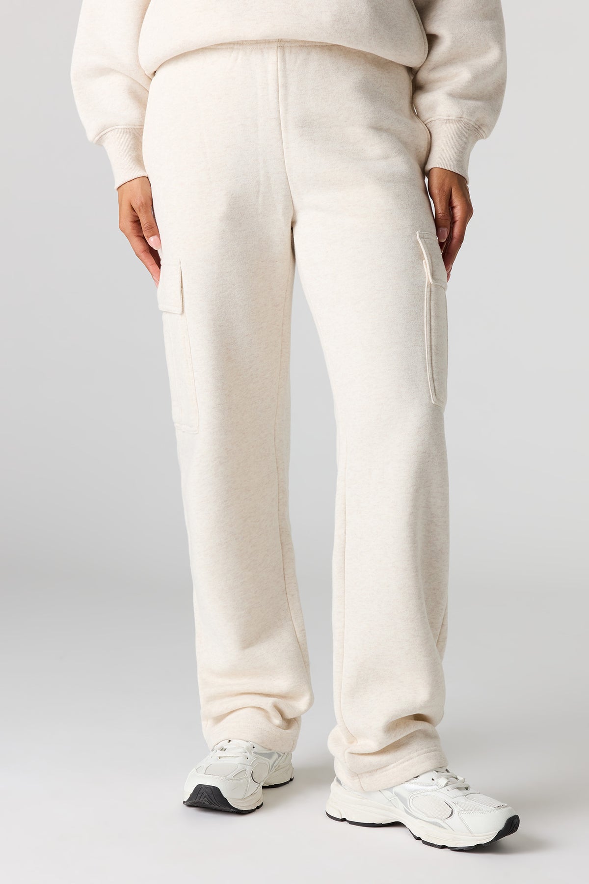 Alt View 2. Premium Fleece Grande Cargo Sweatpant - Oatmeal